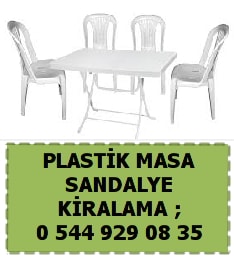 Adana plastik masa sandalye kiralama